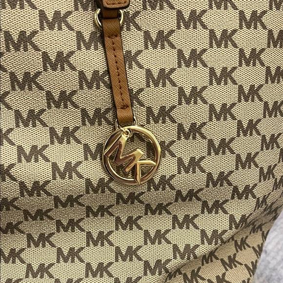 Michael Kors Tan and Brown Logo Tote - Picture 6 of 8